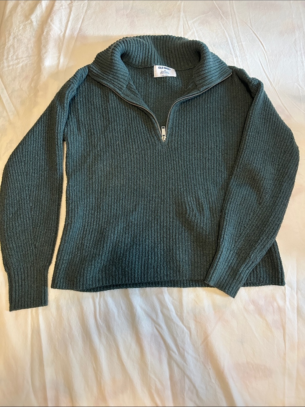 Old Navy Ribbed Half-Zip Sweater - Teal